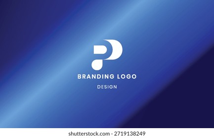 Logotipo creativo de la letra de P con el fondo abstracto del gradiente .
