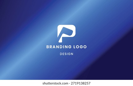 Logotipo creativo de la letra de P con el fondo abstracto del gradiente .