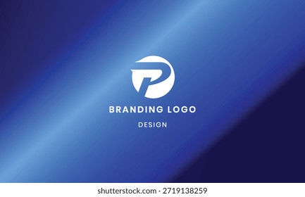 Logotipo creativo de la letra de P con el fondo abstracto del gradiente .