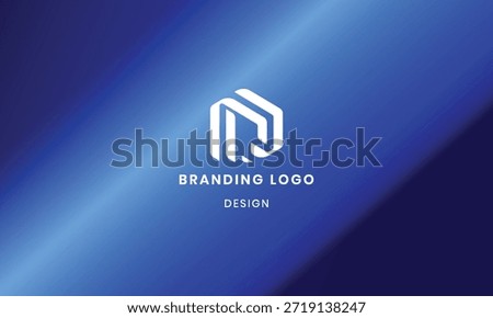Creative P letter logo with abstract gradient background .