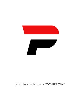 Logo de la letra P creativa, tipografía del logotipo P, letra P minimal Logo