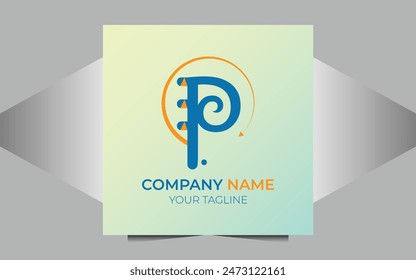 creative P letters logo design