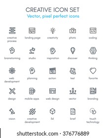 Creative package line icon set. Pixel perfect fully editable vector icon suitable for websites, info graphics and print media.