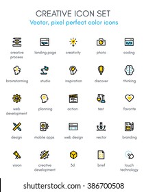 Creative package line icon set. Pixel perfect fully editable vector icon suitable for websites, info graphics and print media.