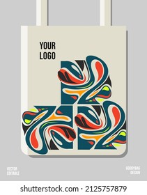 Creative packaging print design, applied for pattern craft like tote bag and shopping bags, home industry production.