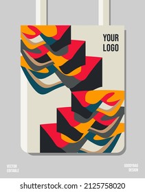 Creative packaging print design, applied for pattern craft like tote bag and shopping bags, home industry production.