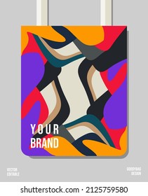 Creative packaging print design, applied for pattern craft like tote bag and shopping bags, home industry production.