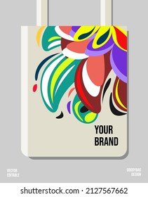 Creative packaging print design, applied for pattern craft like tote bag and shopping bags, home industry gift bag production.