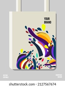 Creative packaging print design, applied for pattern craft like tote bag and shopping bags, home industry gift bag production.