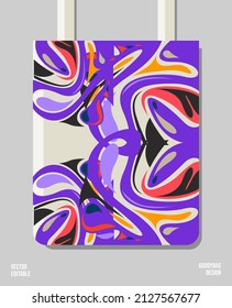 Creative packaging print design, applied for pattern craft like tote bag and shopping bags, home industry gift bag production.