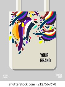 Creative packaging print design, applied for pattern craft like tote bag and shopping bags, home industry gift bag production.