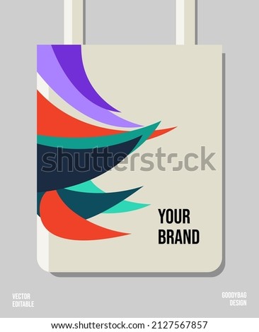 Creative packaging print design, applied for pattern craft like tote bag and shopping bags, home industry gift bag production.