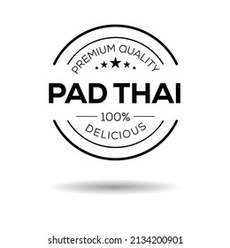 Creative (Pad Thai) logo, Pad Thai sticker, vector illustration.