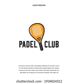 Diseño de logotipo de icono de padel creativo diseño de imagen de vector editable