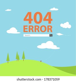 Creative page not found, 404 error design.