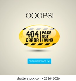 Creative page not found, 404 error design.