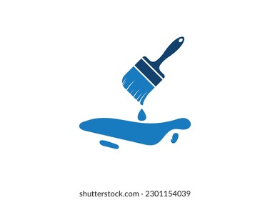 Creative Paint  Brush logo design, Vector design concept
