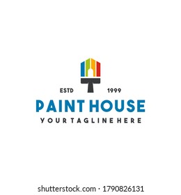 Creative paint house logo design