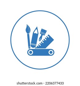 Creative paint materials art icon | Circle version icon |