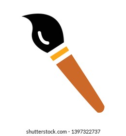 Creative painting brush icon. Creativity sign. Graphic art symbol. flat design creative painting icon. Classic style