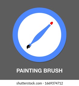 Creative painting brush icon  Creativity sign  Graphic art symbol  flat design creative painting icon  Classic style