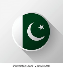 Creative Pakistan Flag Circle Badge