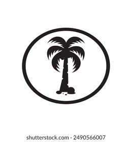 creative palm tree element logo.logo can be for Business,holiday, Arabic and label.
