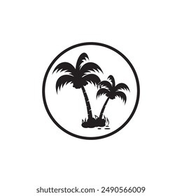 creative palm tree element logo.logo can be for Business,holiday, Arabic and label.