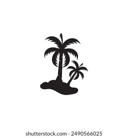 creative palm tree element logo.logo can be for Business,holiday, Arabic and label.