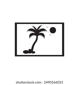 creative palm tree element logo.logo can be for Business,holiday, Arabic and label.