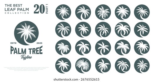 Creative palm tree icon logo design vector illustration .