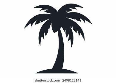 creative palm tree silhouette vector