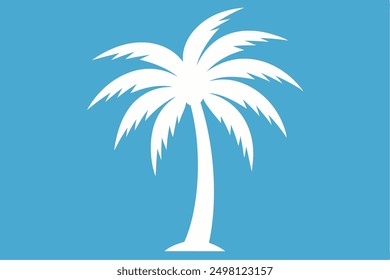 creative palm tree silhouette vector