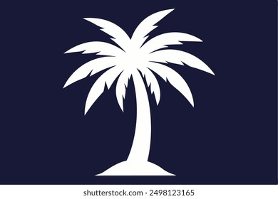 creative palm tree silhouette vector