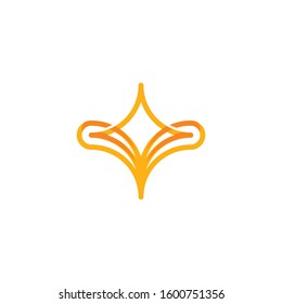 Creative palm tree with star logo