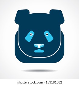 creative panda face design vector