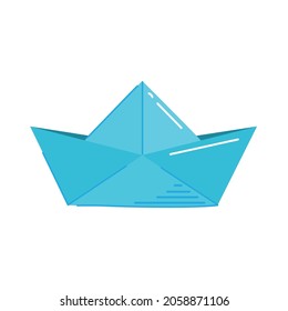 creative paper boat flat icon