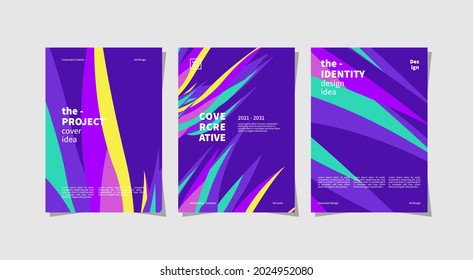 Creative paper in bundle, perfect for business, cover book, leaflet flyer, posters, template identity and more. A4 vector eps editable