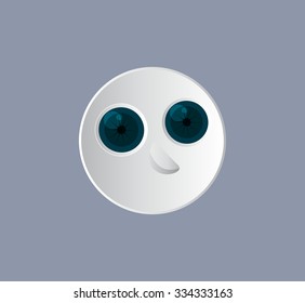 Creative paper in cartoon style smiling with emotions.