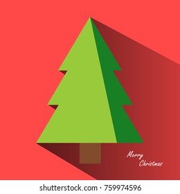 Creative paper Christmas icon. Vetor illustration.