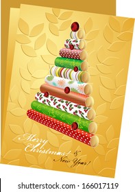 Creative paper Christmas tree.