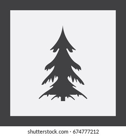 Creative paper Christmas tree. Eps10 vector Illustration.