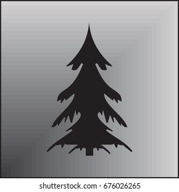 Creative paper Christmas tree. Eps10 vector Illustration.