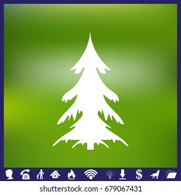 Creative paper Christmas tree. Eps10 vector Illustration.