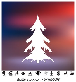 Creative paper Christmas tree. Eps10 vector Illustration.
