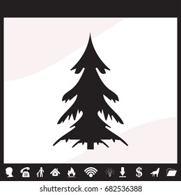 Creative paper Christmas tree. Eps10 vector Illustration.