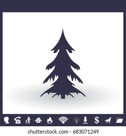 Creative paper Christmas tree. Eps10 vector Illustration.