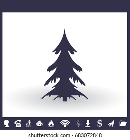 Creative paper Christmas tree. Eps10 vector Illustration.