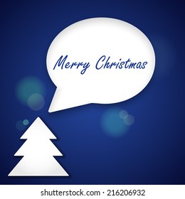 Creative paper Christmas tree. Vector Illustration. 2015 Year. 
