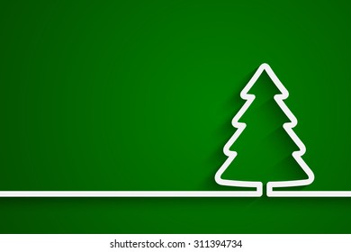 Creative paper Christmas tree. Vector Illustration for your design